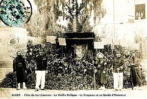 1470- Alger - Fete et Drapeau 1er Zouaves